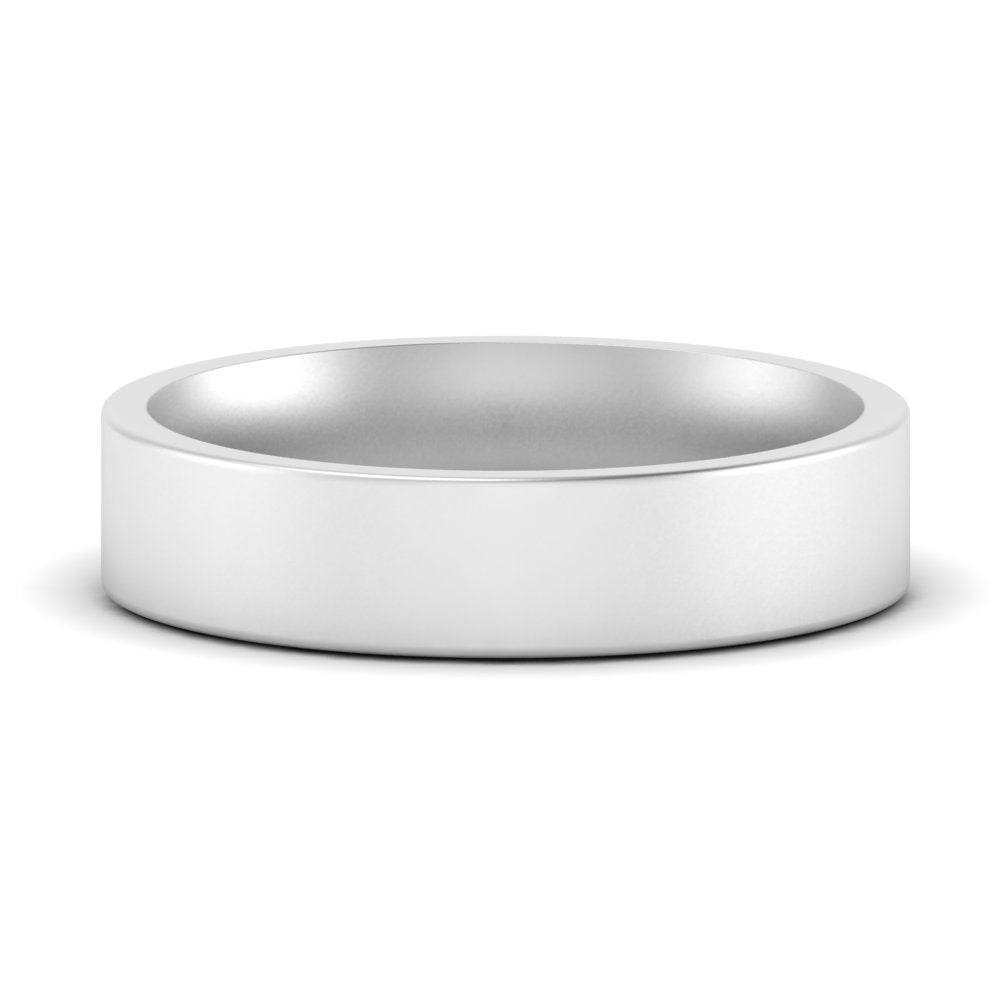 Comfort Fit Flat 4 mm Mens Wedding Band