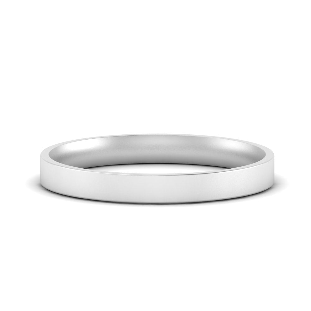 Comfort Fit Flat 4 mm Mens Wedding Band