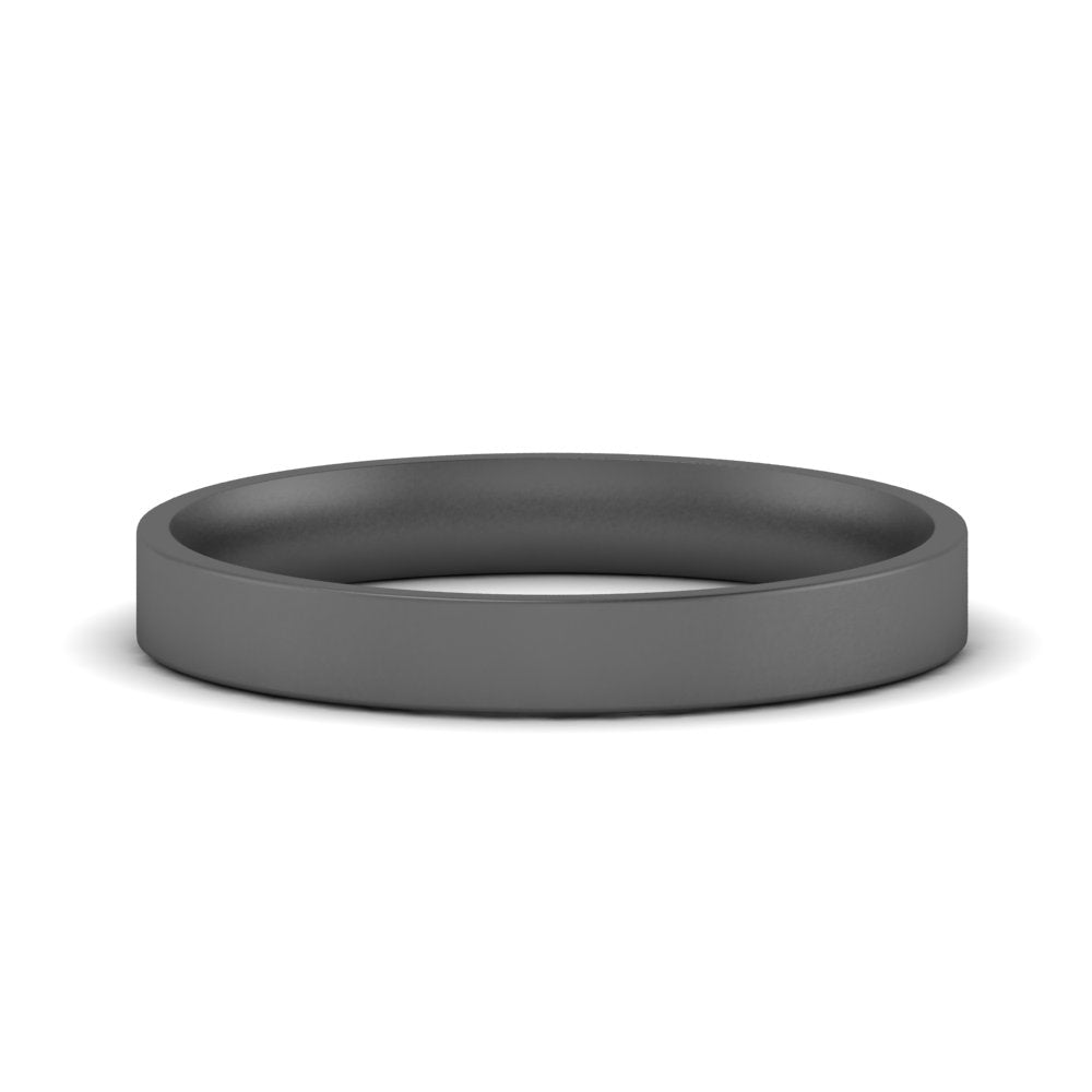 Comfort Fit Flat 4 mm Mens Wedding Band