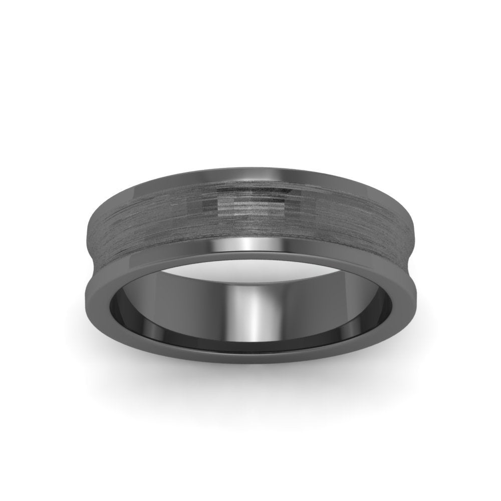 Concave Mens Wedding Ring