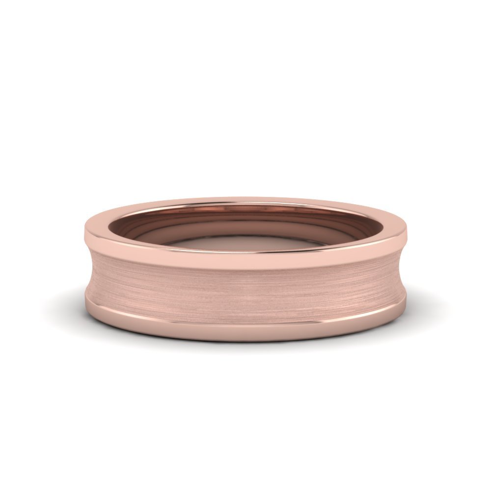 Concave Mens Wedding Ring