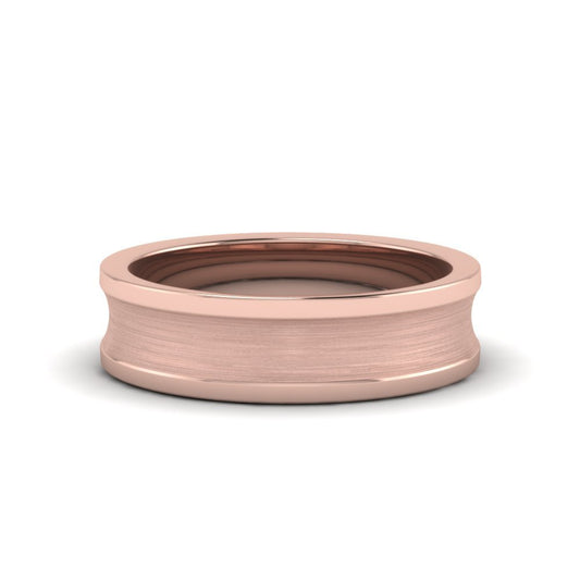 Concave Mens Wedding Ring