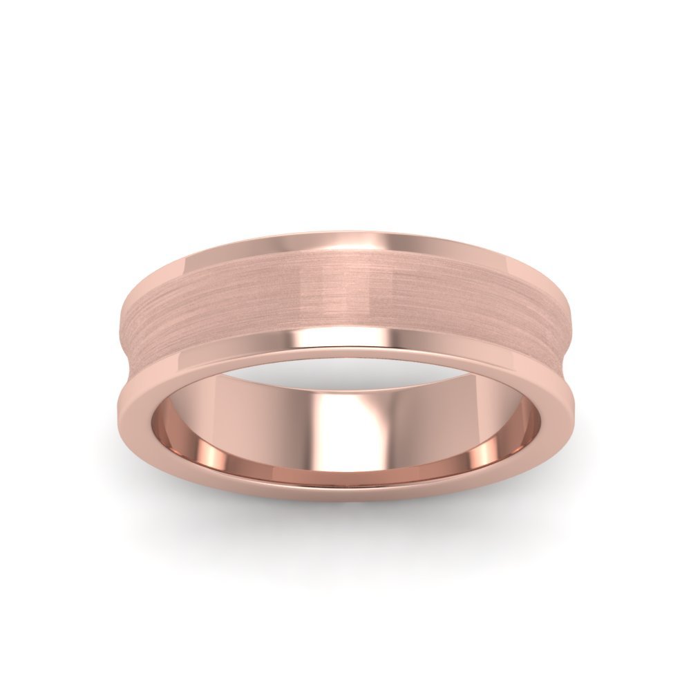 Concave Mens Wedding Ring