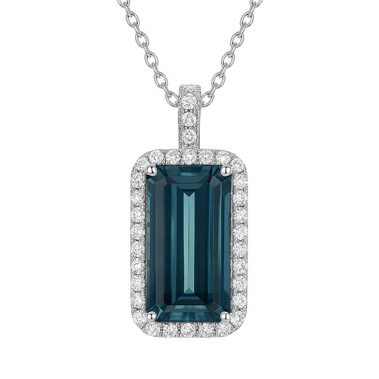 Handmade 18K White Gold Tourmaline Pendant, 5.63ct