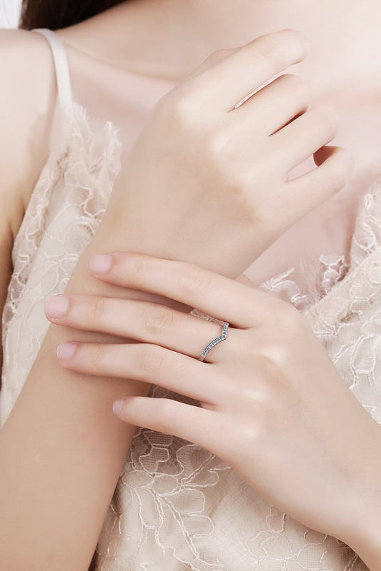 Minimalist Sparkala™ Rhodium-Plated Ring