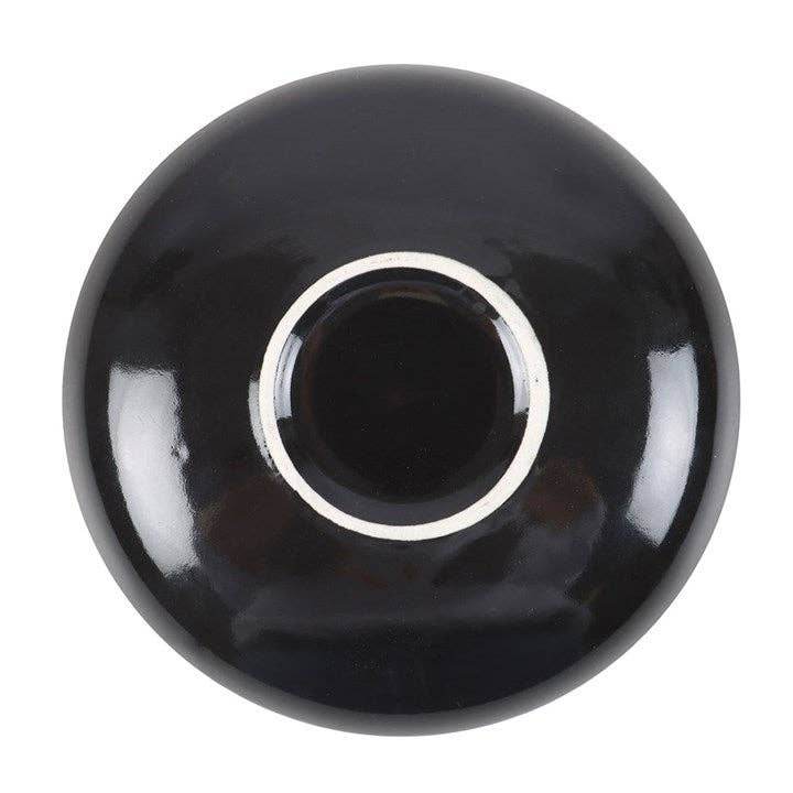 Snake & Flower Celestial Trinket Dish - Mystical White Serpent & Pink Flower Jewelry Holder, Gothic Home Decor & Witchy Accessories