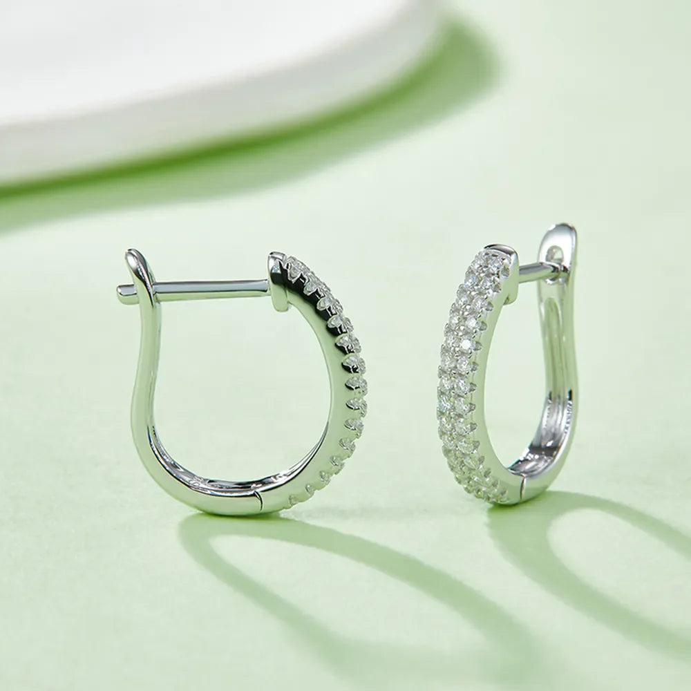 Sparkala™ 925 Sterling Silver Huggie Earrings