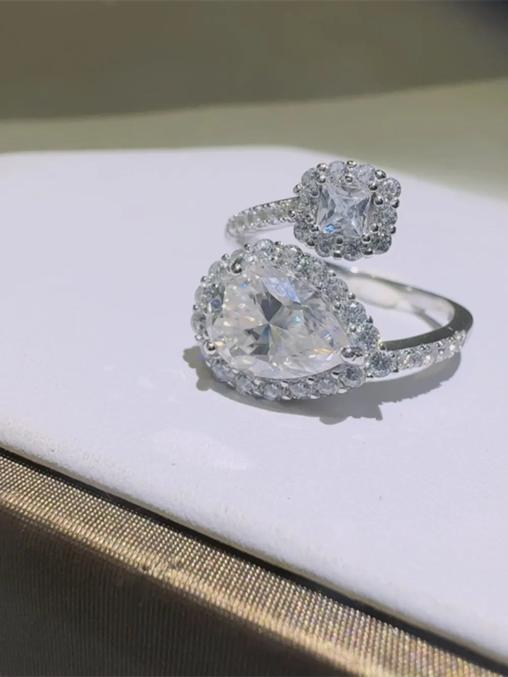 2 Carat Sparkala™ 925 Sterling Silver Bypass Ring