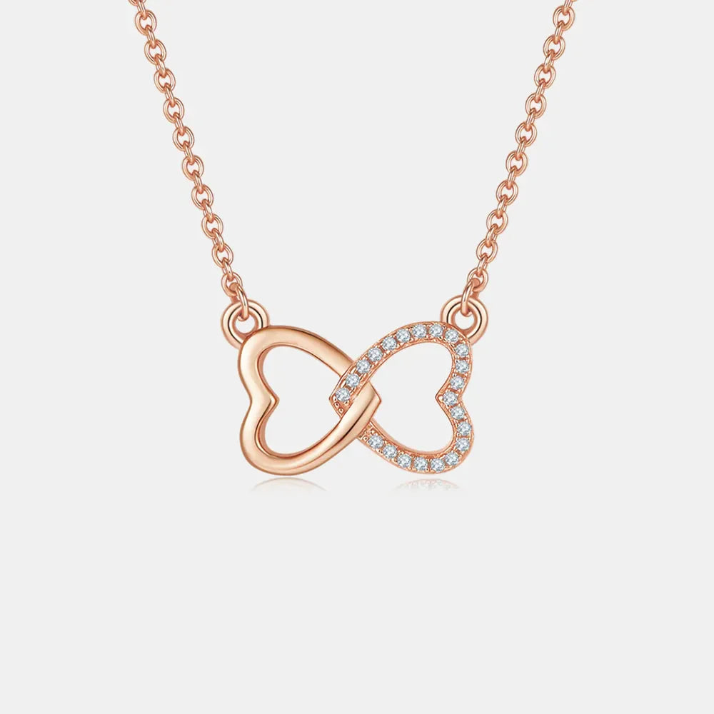 Sparkala™ 925 Sterling Silver Heart Bow Necklace