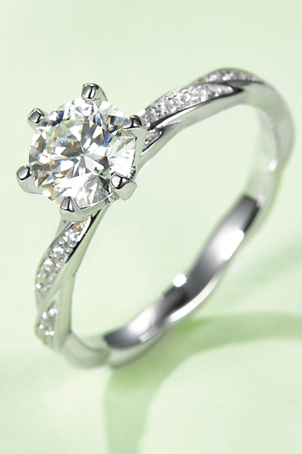 1 Carat Brilliant Round Cut Sparkala™ Platinum Over Pure Sterling Silver Ring