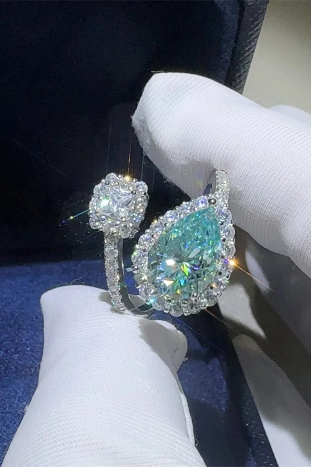 2 Carat Sparkala™ 925 Sterling Silver Bypass Ring