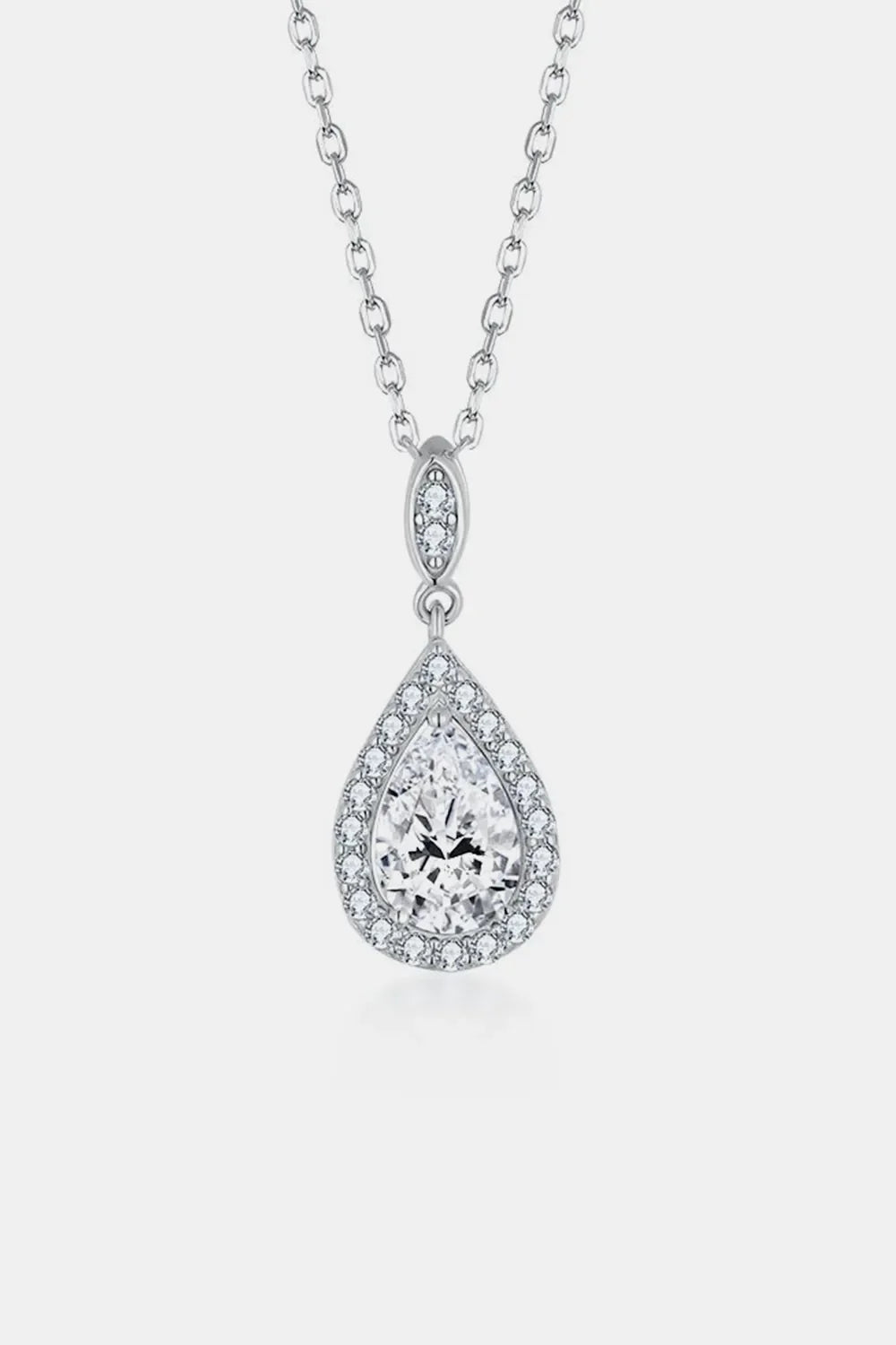 1.5 Carat Sparkala™ 925 Sterling Silver Teardrop Necklace