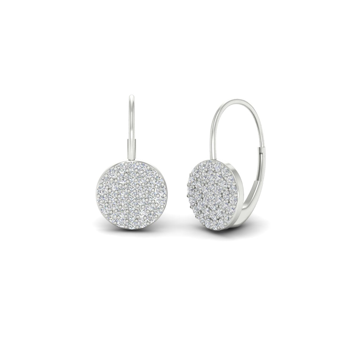 Diamond Disc Drop Earring