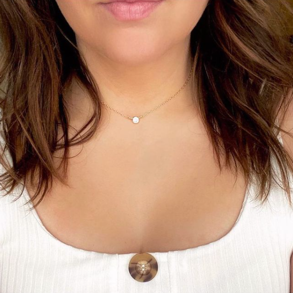 Tiny Diamond Alternative Choker, Sterling Silver - As Seen on Poppa’s House