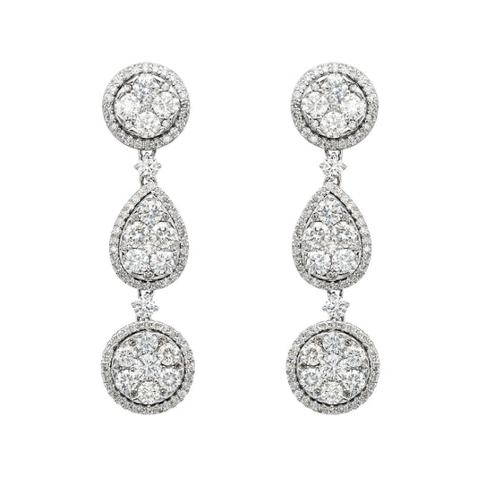 Multi Shape Illusion Drop Earrings