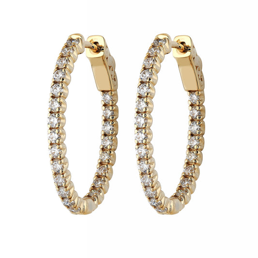 Round Elongated Tulip Hoops