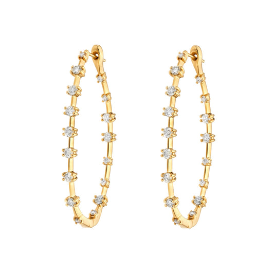 Oval Spaced Hoops