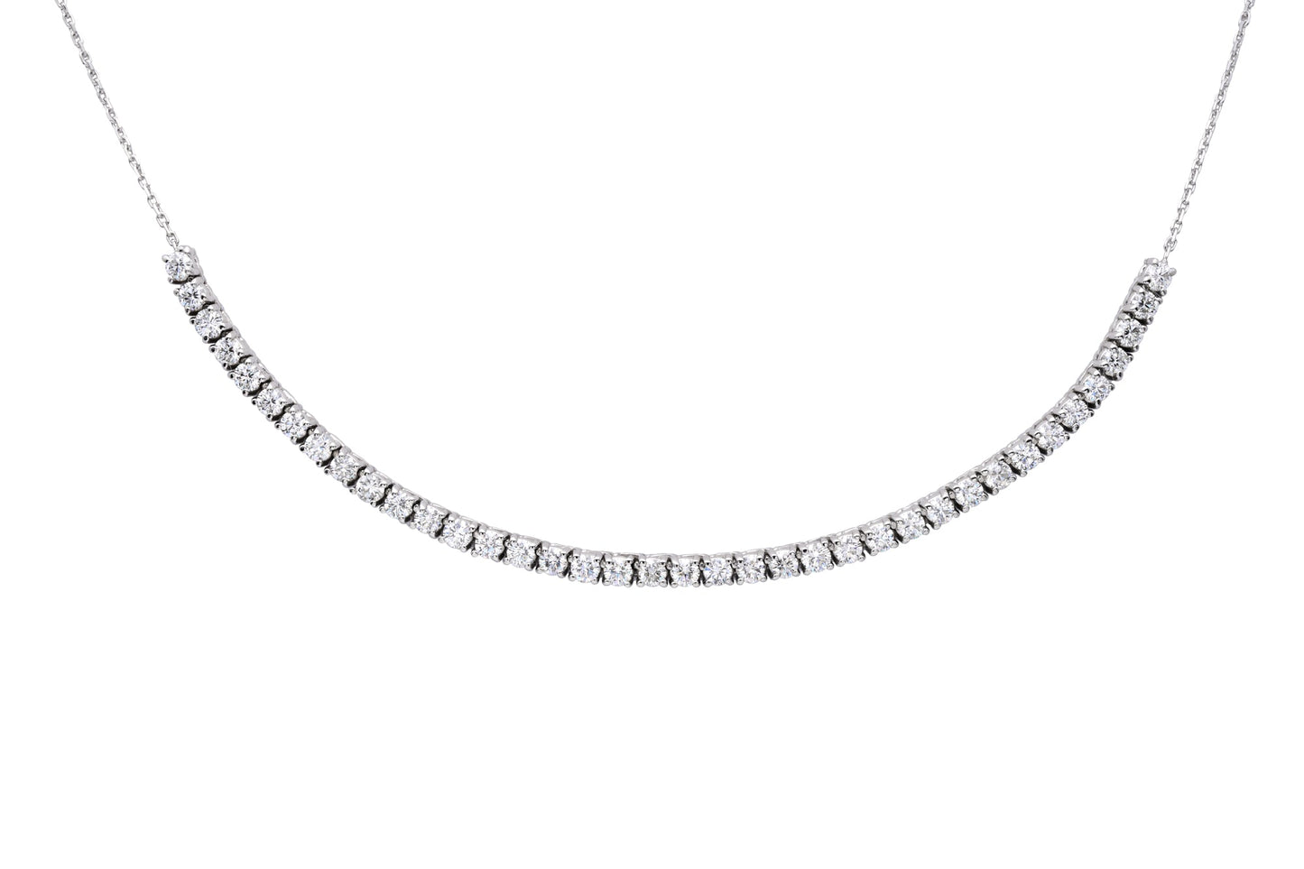 Halfway Illusion Tennis Necklace