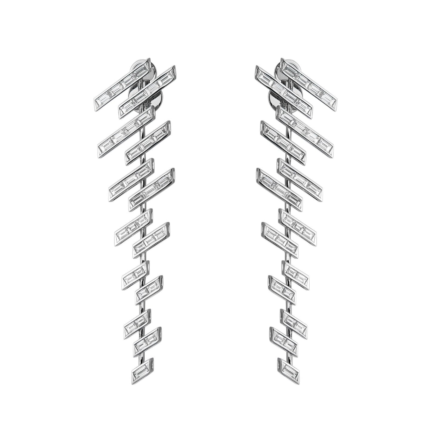 Baguette Step Earrings