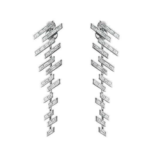 Baguette Step Earrings