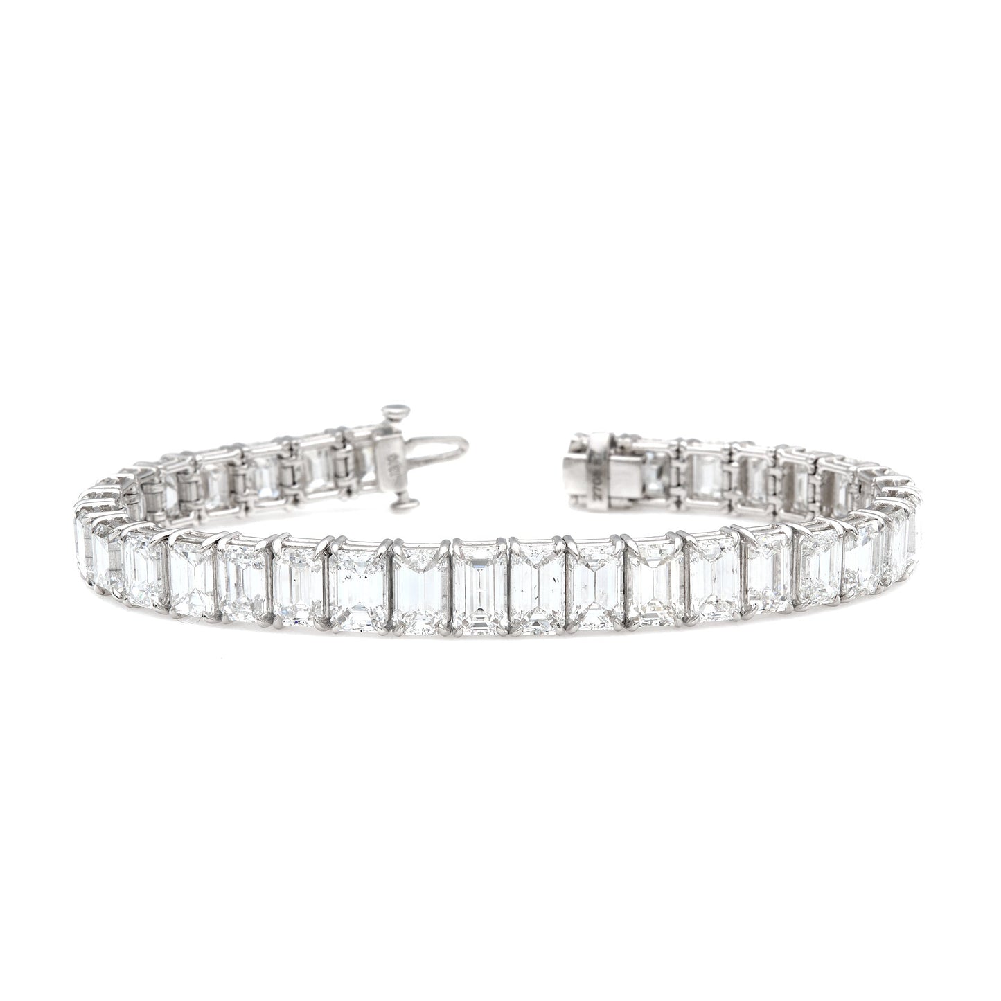 Emerald Cut Vertical Tennis Bracelet