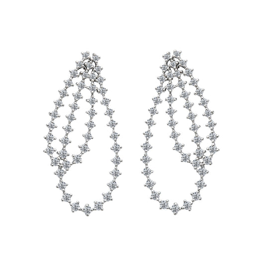 Double Oval Dangle Earrings