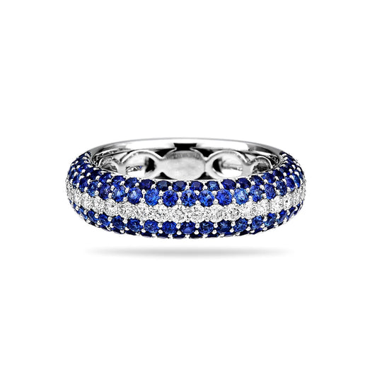 Diamond & Sapphire Gradiant Ring