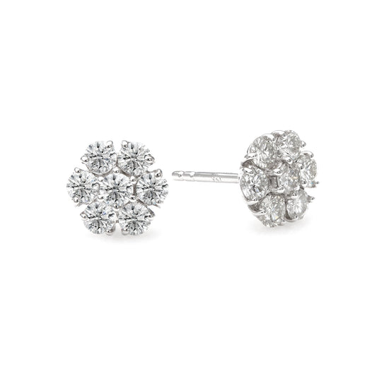 Flower Cluster Stud Earrings