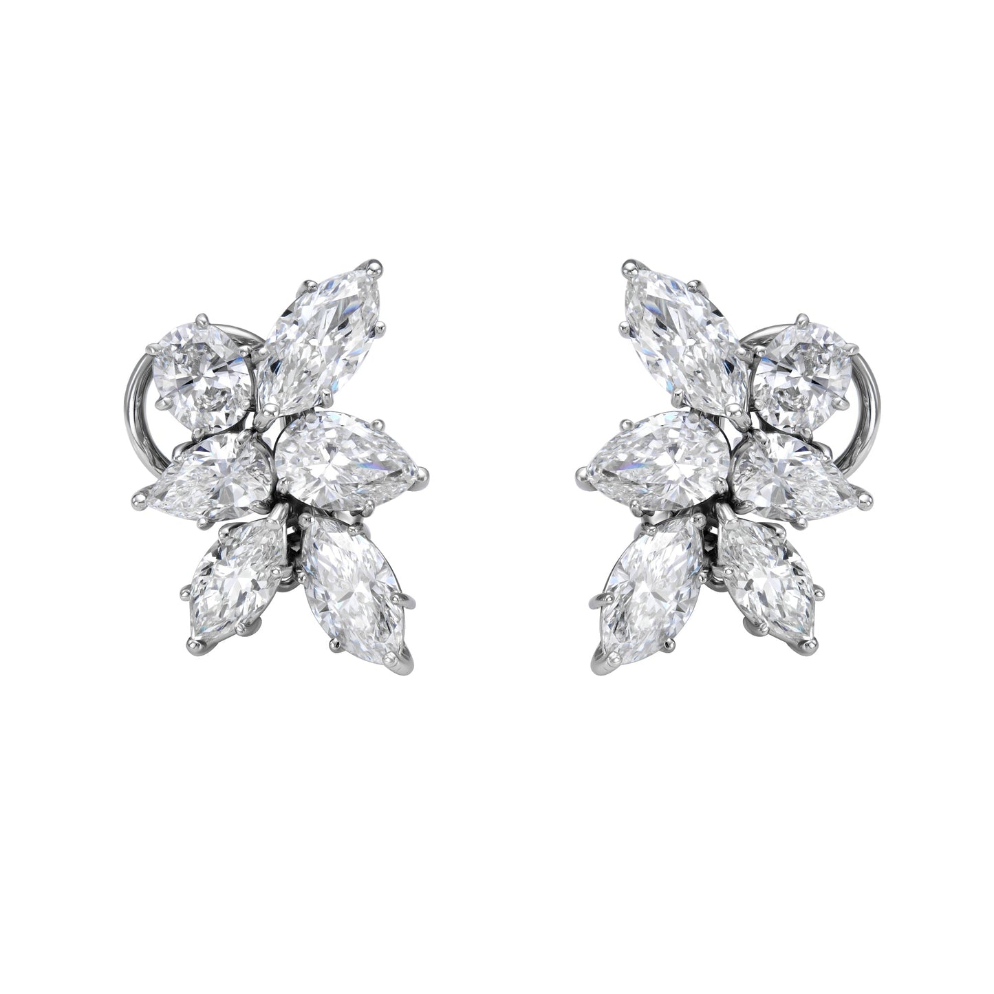 Mixed Shape Cluster Earrings