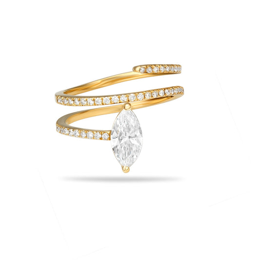 Marquise Snake Ring