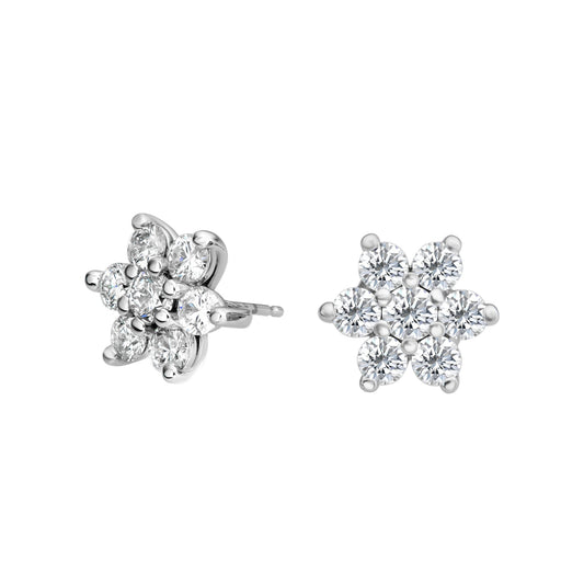 Studs Flower Cluster Earrings