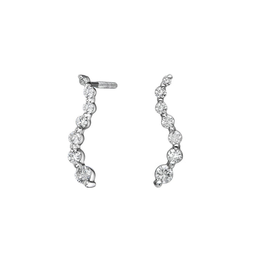 Curved Graduated Drop Earrings