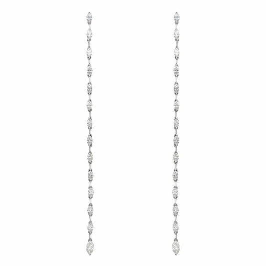 Marquise One Line Drop Earrings