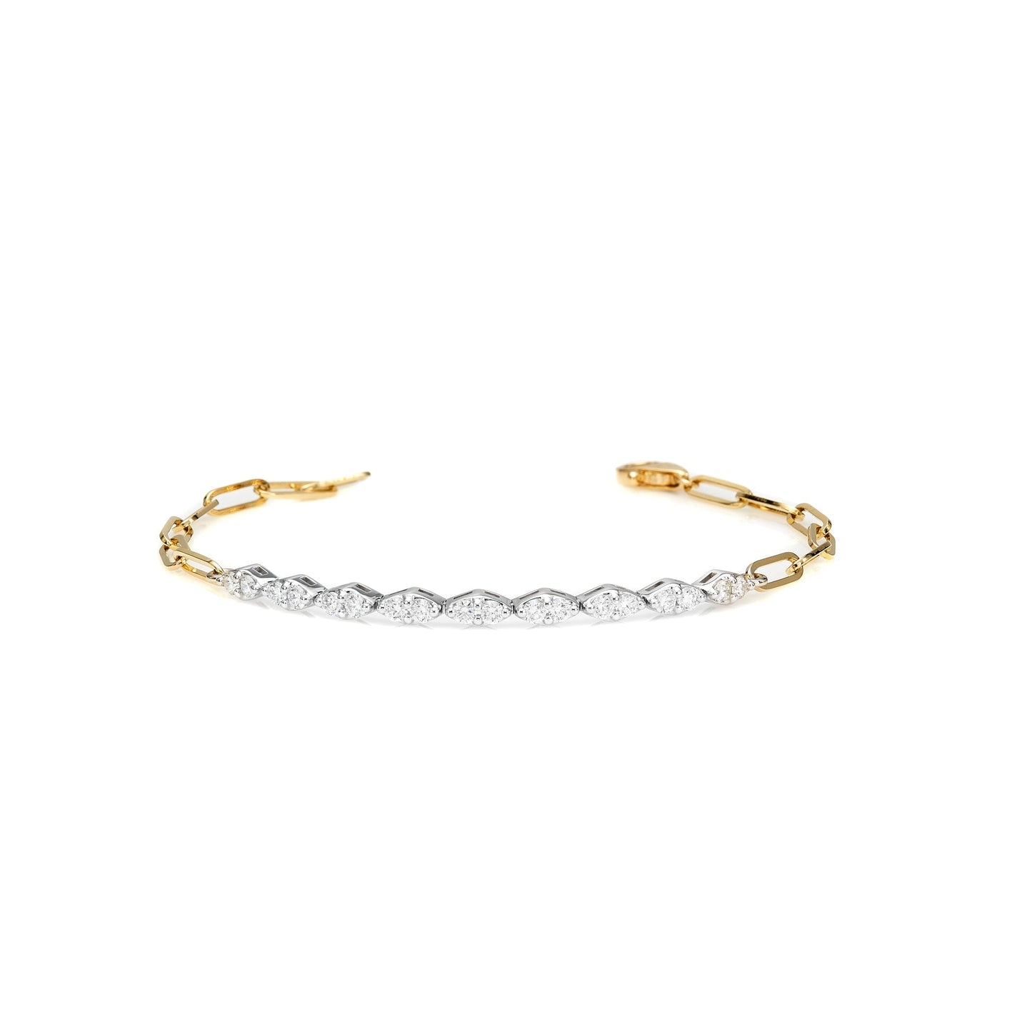 Marquise Illusion Paperclip Chain Bracelet