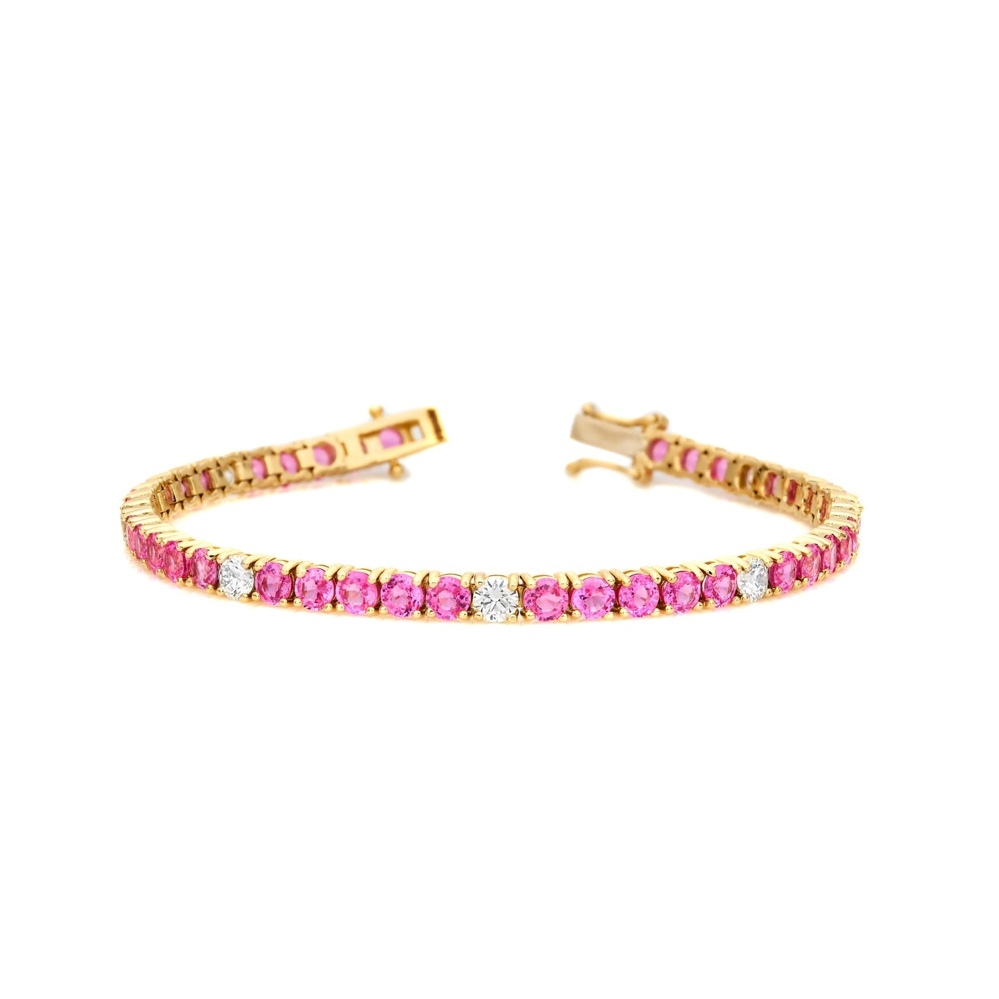 Alternating Diamond & Fancy Color Bracelet