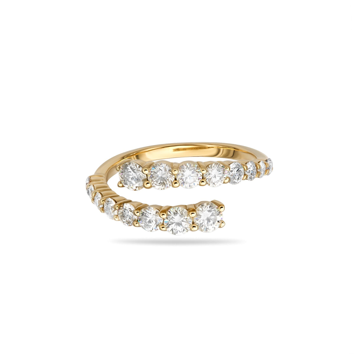 Graduated Round Spiral Ring