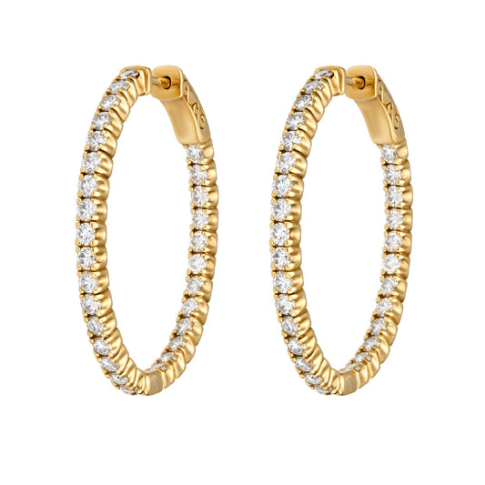 Round Elongated Tulip Hoops