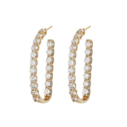 Elongated U Shape Hoops