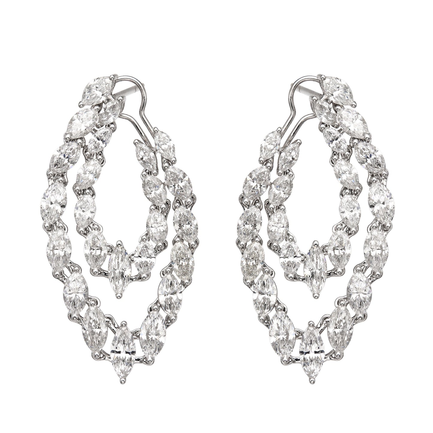 Marquise Double Hoops