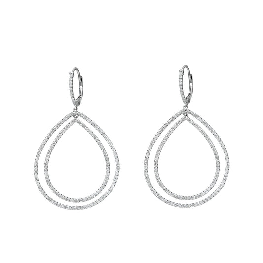 Double Open Teardrop Earrings