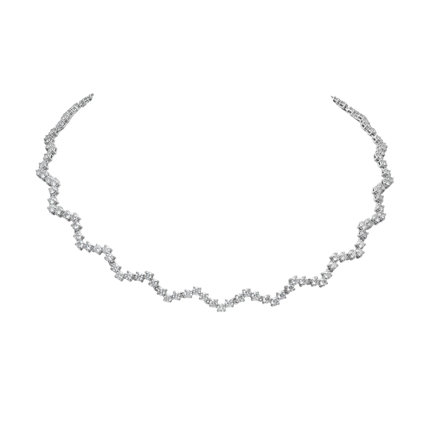 Wave Tennis Necklace