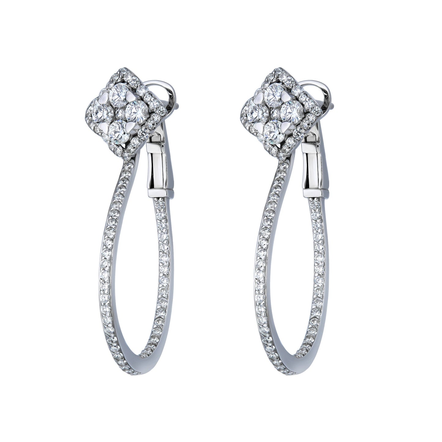 Princess Illusion Hoop Earrings