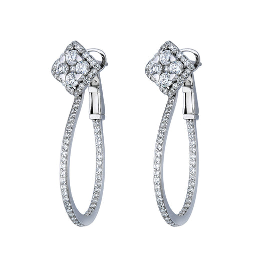 Princess Illusion Hoop Earrings