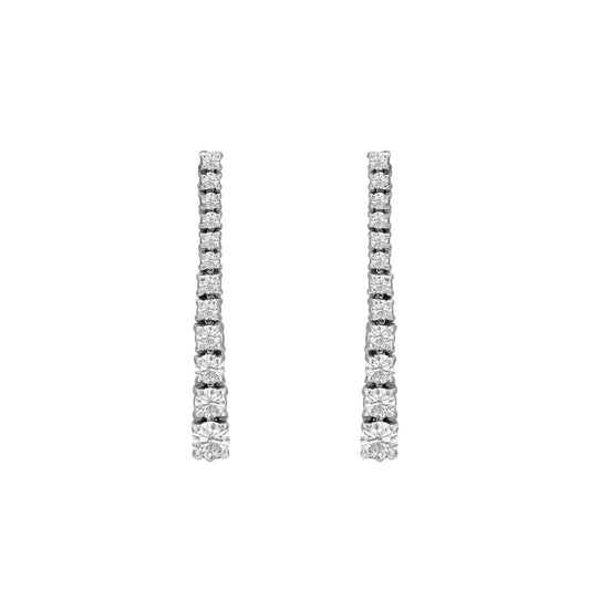 One Line Graduated Drop Earrings