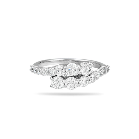 Diamond Crossover Ring
