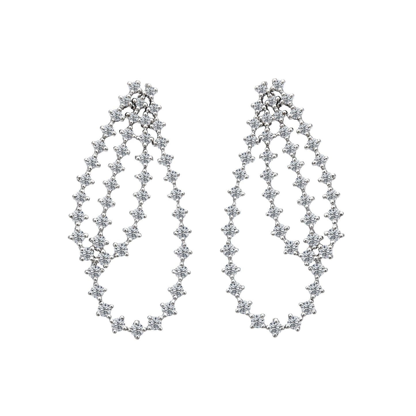 Double Oval Dangle Earrings