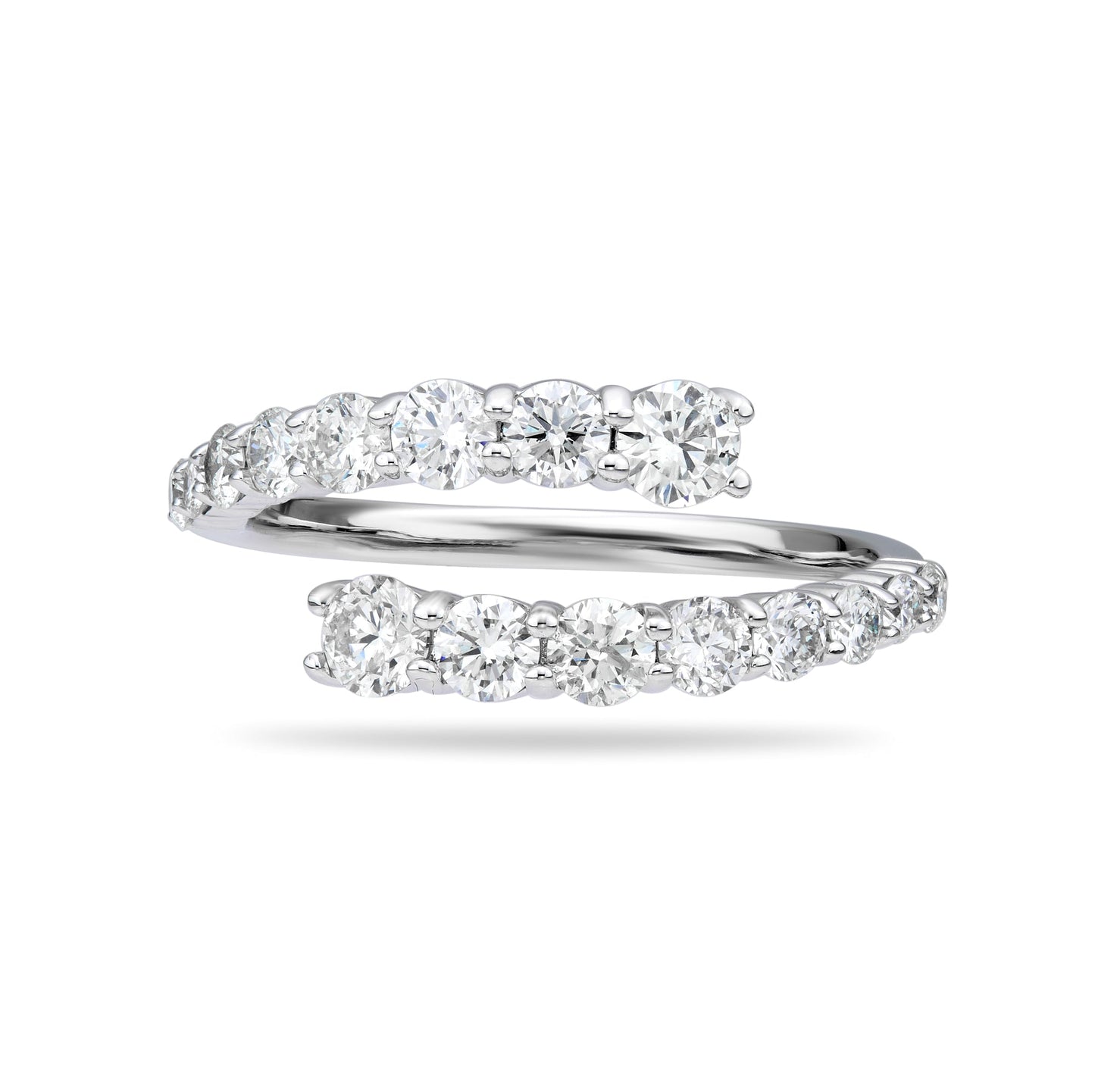 Graduated Round Spiral Ring