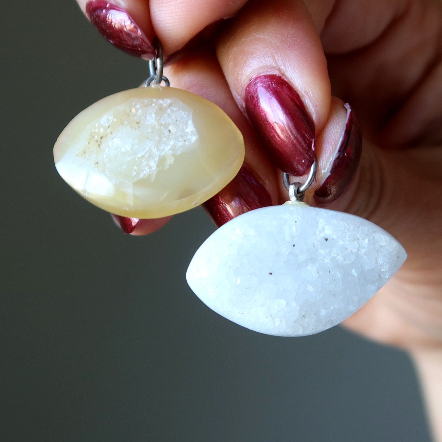 Druzy Quartz Pendant Third Eye Soul Spark Stone