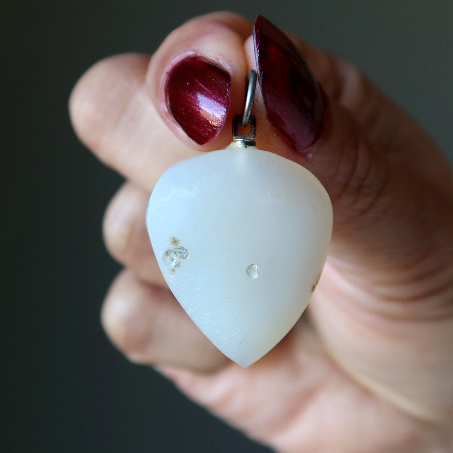 Druzy Quartz Pendant White Dazzling Divinity Drop