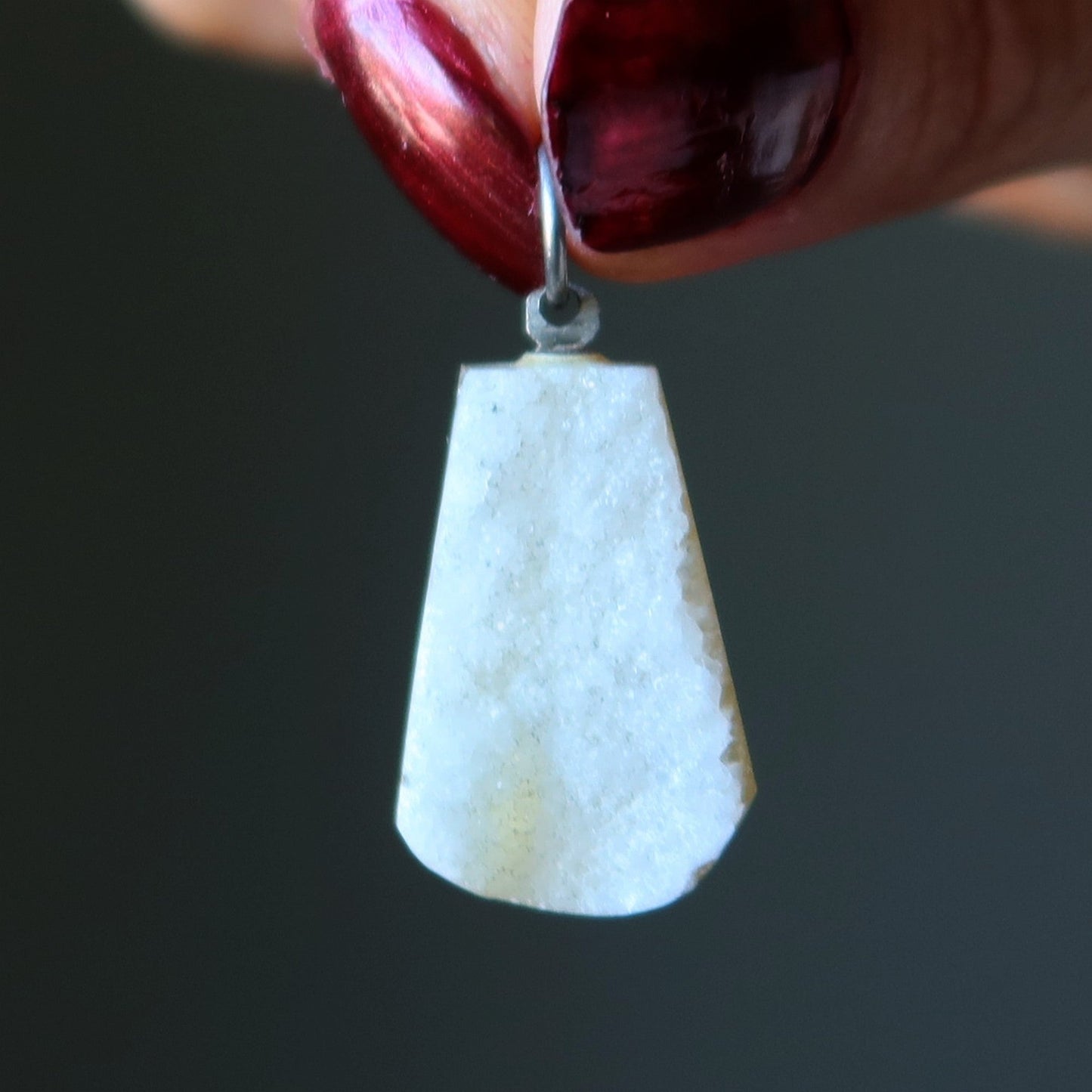 Druzy Quartz Pendant Believe in Destiny